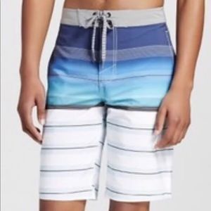 Mossimo Supply Co Blue Normandy Swim Trunks